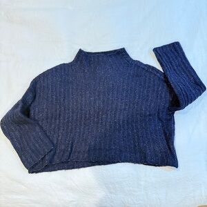 La Ligne Deep Blue Cowl Neck Sweater